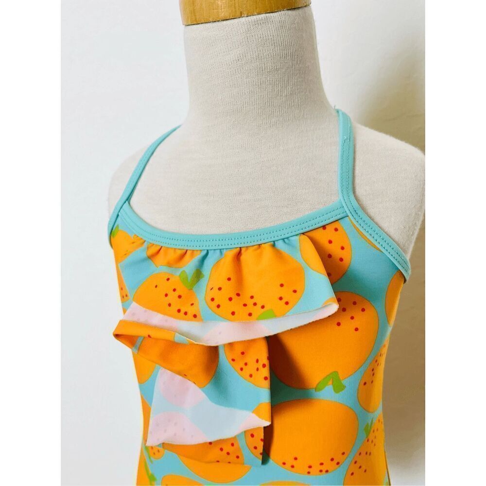 Tucker + Tate Toddler Girls 4 Orange Print 1-piece Bathing Suit BUY 2 GET 1 FREE - Picture 5 of 6